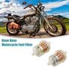 ACROPIX Magnetic Motorcycle Gasoline Inline Diesel Fuel Filter 8mm Diameter Hose Universal Clear 2pcs