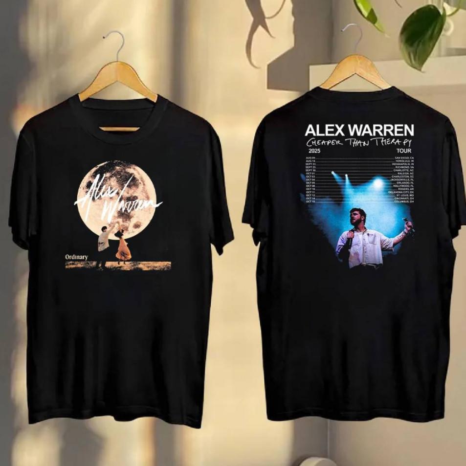 Alex Warren Cheaper Than Therapy 2025 Tour Unisex TShirt Unisex T-Shirt L