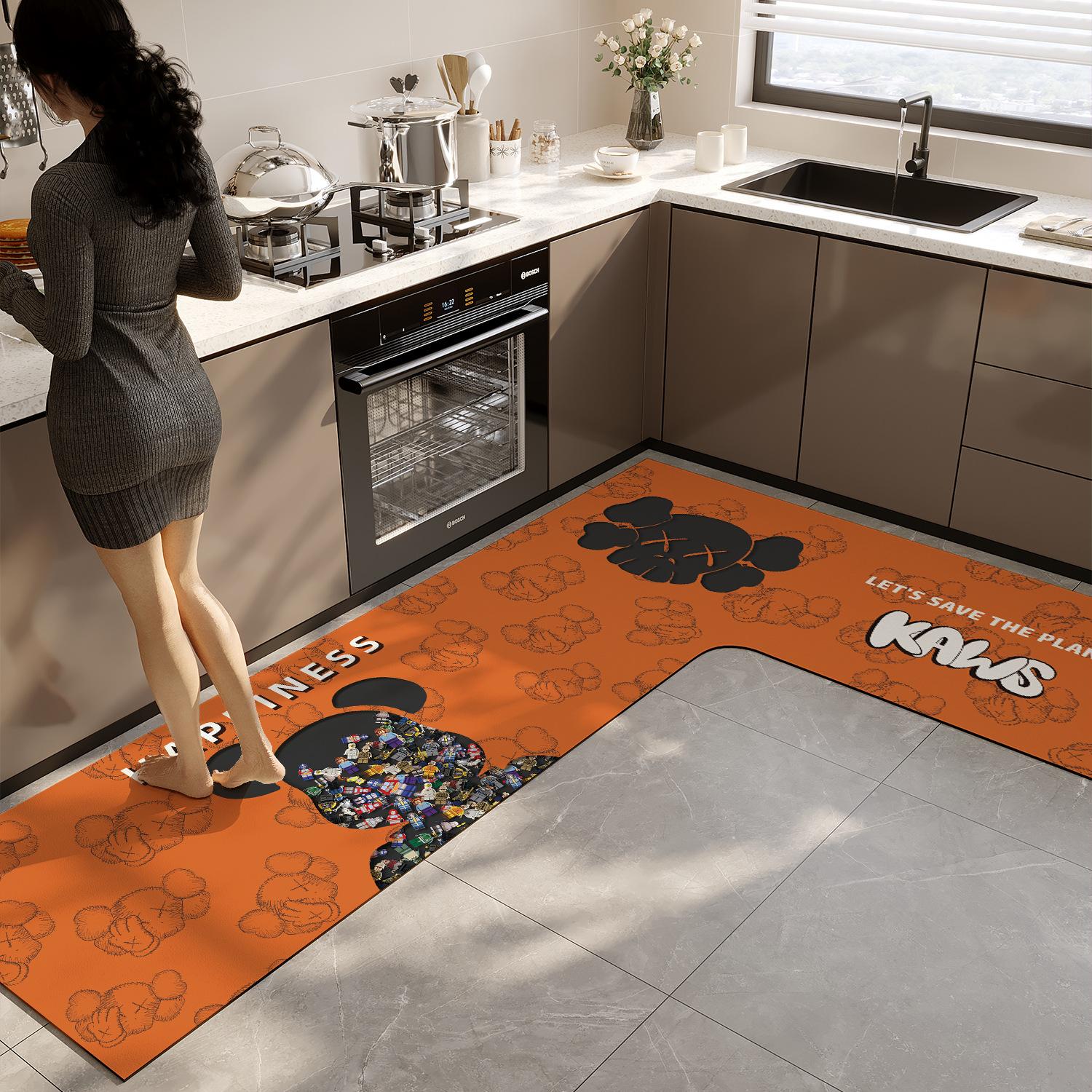 

Diatom Mud Быстросохнущий влагопоглощающий коврик для пола для дома Грязеотталкивающий и простой в уходе противоскользящий коврик Быстросохнущий коврик для ног 80 * 120 * 45cm