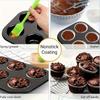 2Pcs 4/6 Cups Muffin Baking Pan Non-Stick Cake Mold Eco-Friendly Mini Cupcake Pan  Pastry Making