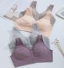 "Comfortable Front Buckle Cotton Nursing Bra: Wire-Free, Vest-Style, Large Size for Middle-Aged & Elderly"