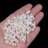 200-500pcs Beige Imitation Pearl Beads Oval Rice Beads Loose Spacer Beads For Jewelry Making DIY Bracelet Necklace Accessories