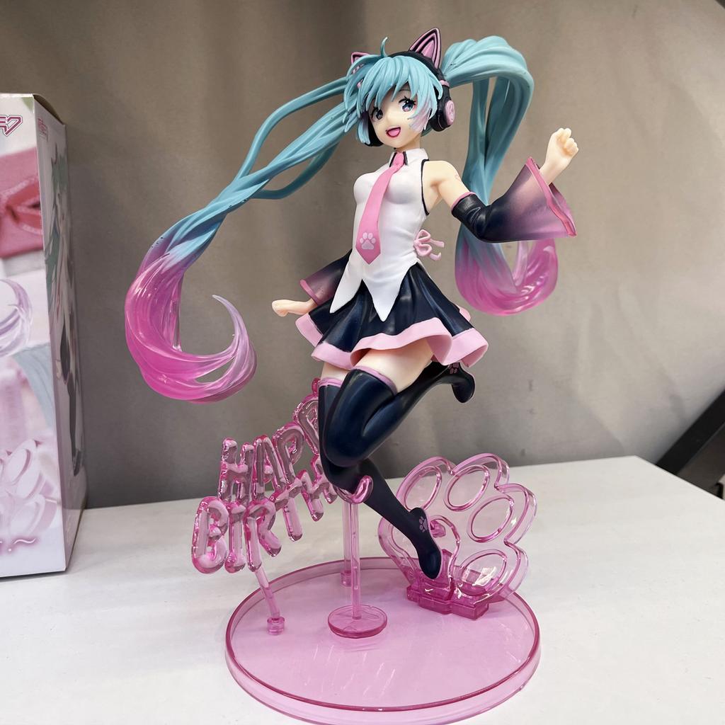 23cm Height Hatsune Miku Cat Ear Prize Figure, Birthday Edition, Garage Kit (GK) or Figure