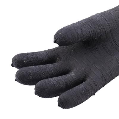 VOFUN-4X Rubber Black Sandblaster Gloves Stripe Abrasive Sand Blasting Gloves For Blasting Cabinet 65X30cm