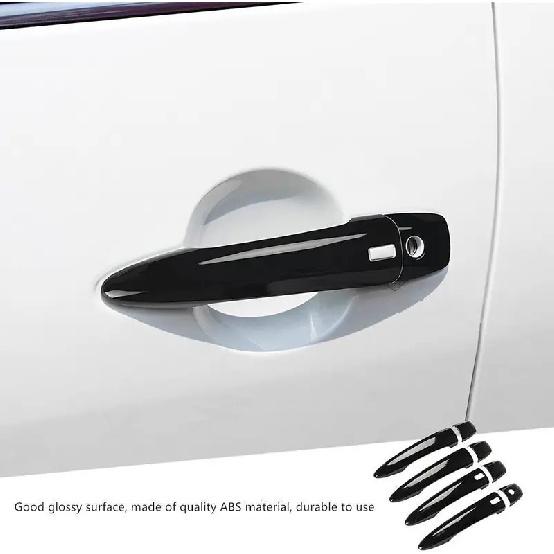 4PCS Car Exterior Door Handle Cover Trim with Smart Keyhole Glossy Black For Nissan Altima Sentra      2024
