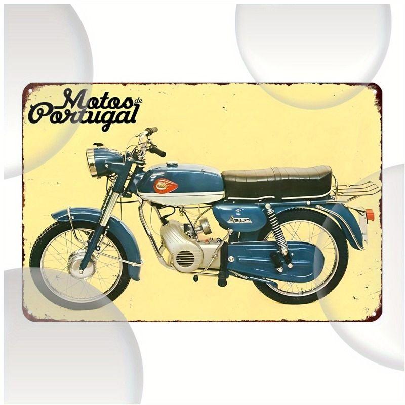 Retro Tin Motorcycle Wall Art for Cafe Bar Garage Decor
