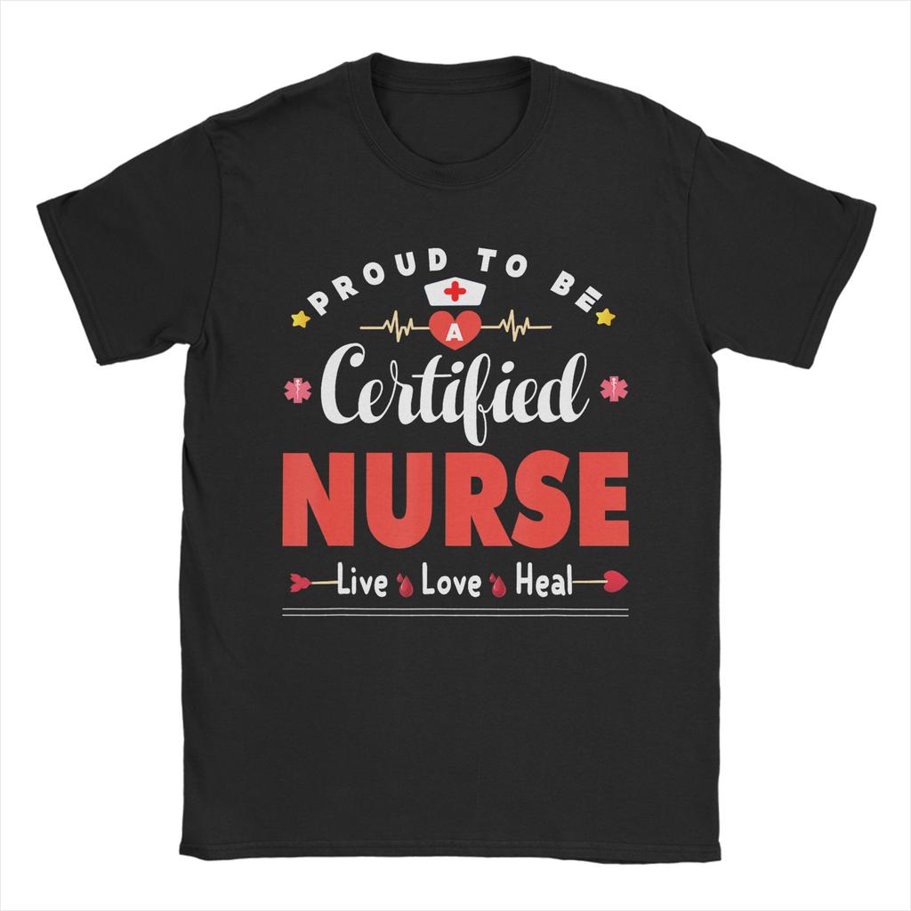 Tie Dye Retired Nurse T Shirts Unisex Unisex Pure Cotton Funny TShirts Crewneck Nurses Day Tees Short Sleeve Clothing Plus Size