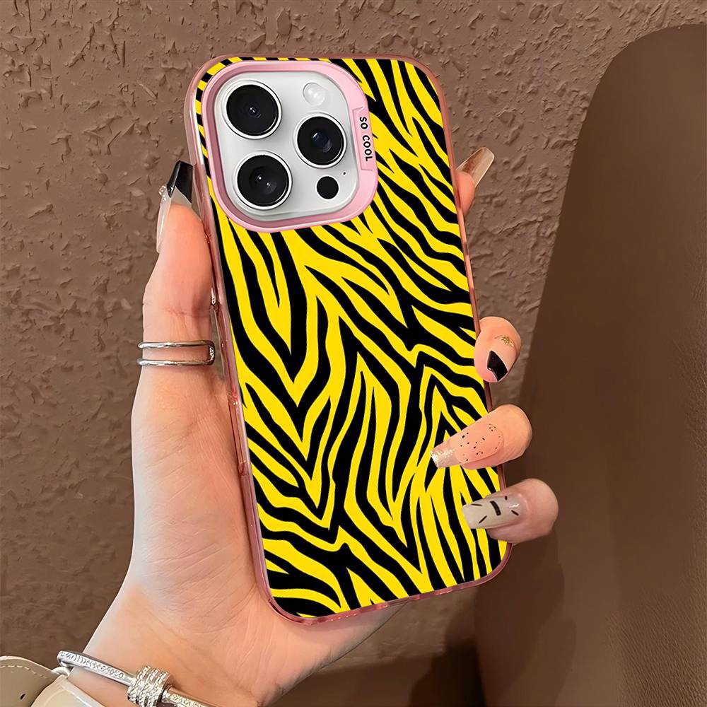 

Zebra Print Clip Art Phone Case For IPhone 17 16 15 14 13 12 11 Pro Max Plus Color Silver Cover iPhone 13 pro
