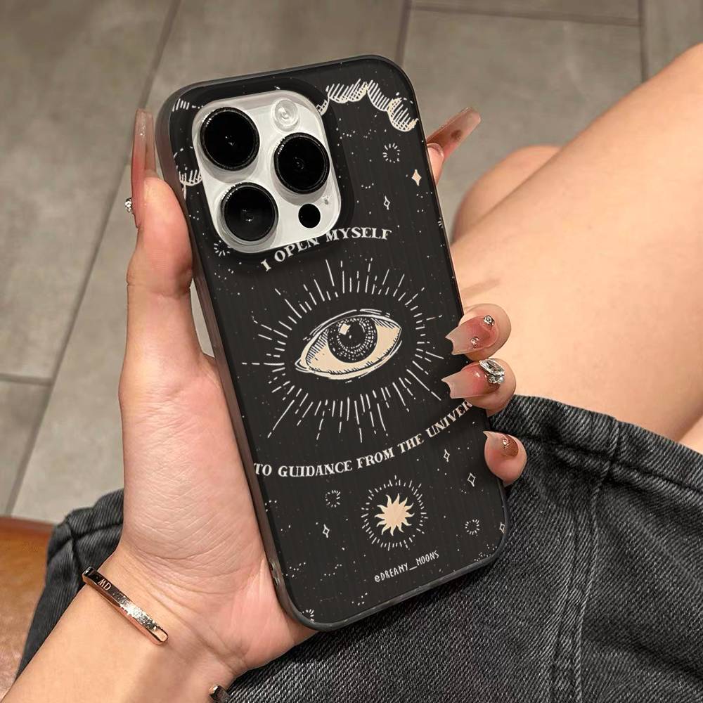 Witches Moon Tarot Mystery Totem Phone Case For IPhone 17 16 15 14 Plus 13 12 11 Pro Max Pro Wave Corrugated Cover