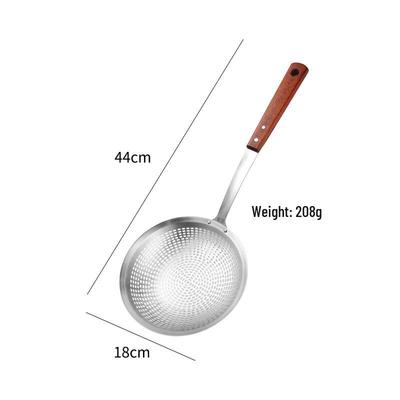 Wu Tuo 304 Stainless Steel Wooden Handle Strainer