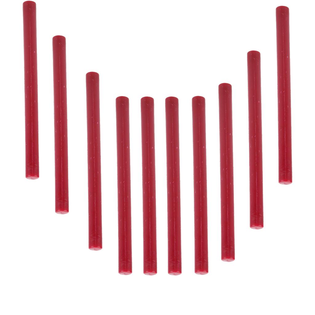 10Pcs Sealing Wax Stick Convenient Smokeless Flexible Hot Seal Sticks for Envelopes Cards Manuscripts