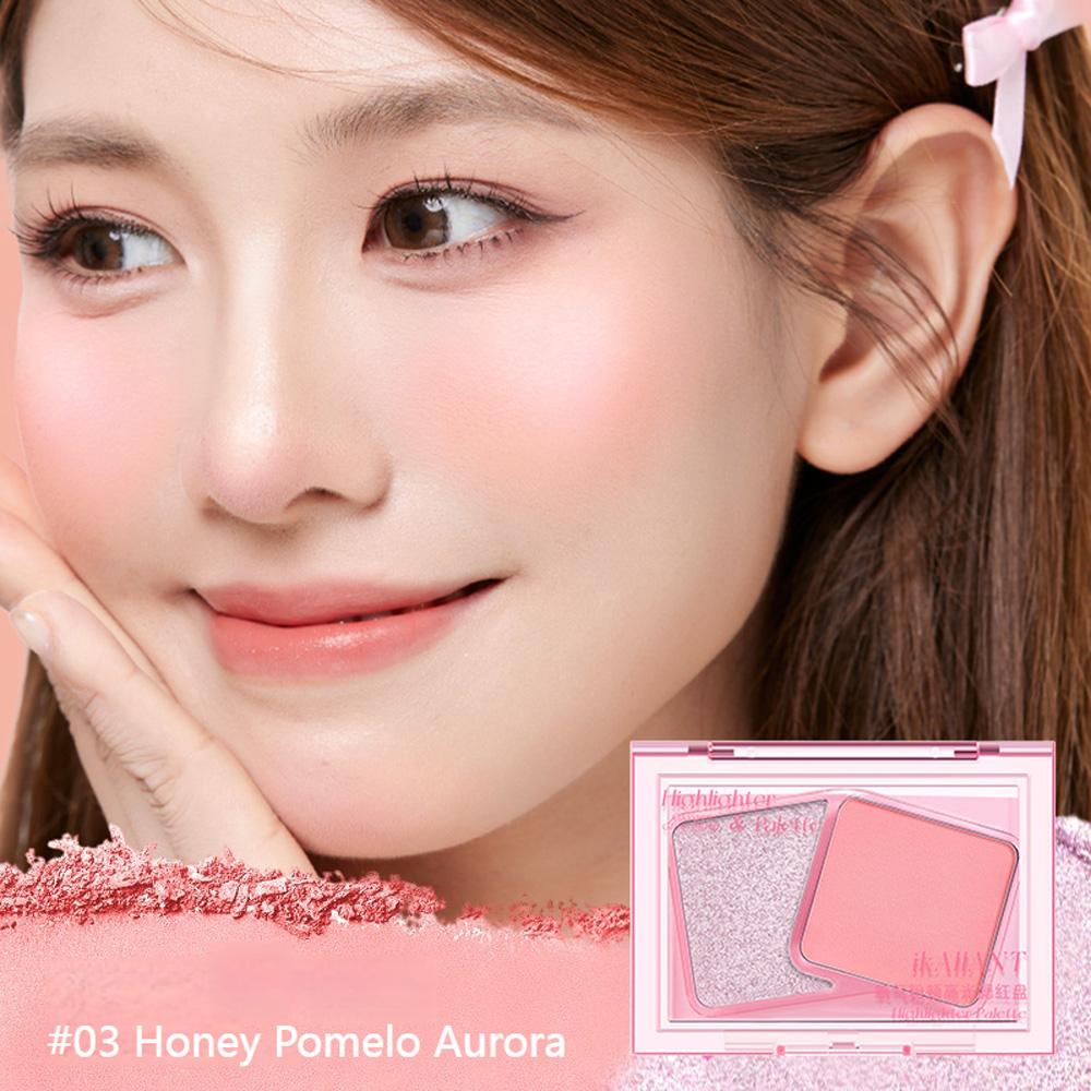 

Хайлайтер и румяна 2 в 1, гладкие и не пылящие, сверкающие, как бриллиант, удобно брать в дорогу