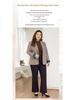 Plus Size Winter Fleece-Lined Silk Flare Pants for Middle-Aged and Elderly Women