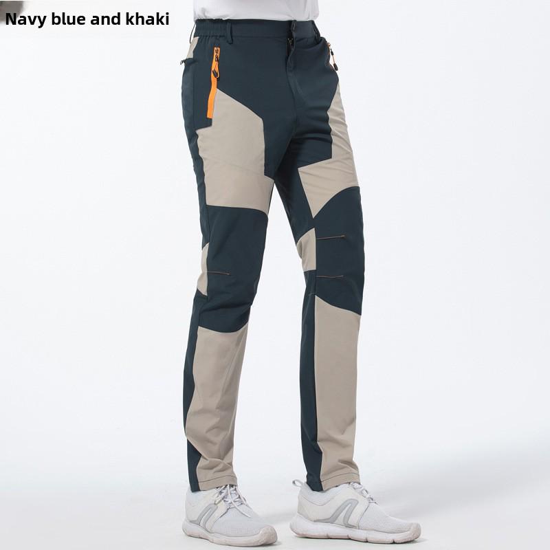 

Мужские водонепроницаемые эластичные альпинистские брюки – Ветрозащитные, износостойкие, быстросохнущие и дышащие. XL хаки/тёмно-синий