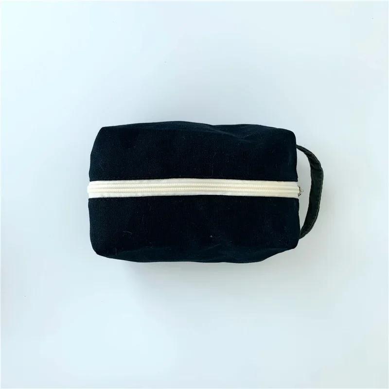 Mode Koreansk Stil Kvinder Kosmetiktaske Rejse Organizer Opbevaringstaske Lærred Make Up Etui Pung Lille Stor Tote Makeup Sæt Pung