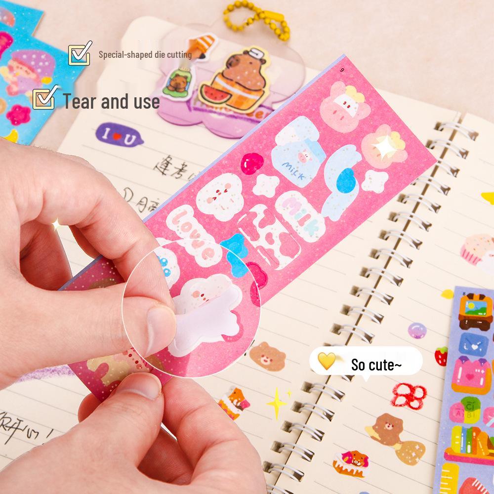 Creative Guka Cute Laser Film Stickers for Children's DIY Journals