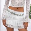 Y2K Adjustable Metal Belt Belly Chain for Women 2025 Trendy Jewelry Accessories Vintage Geometric Turquoise Body Chain
