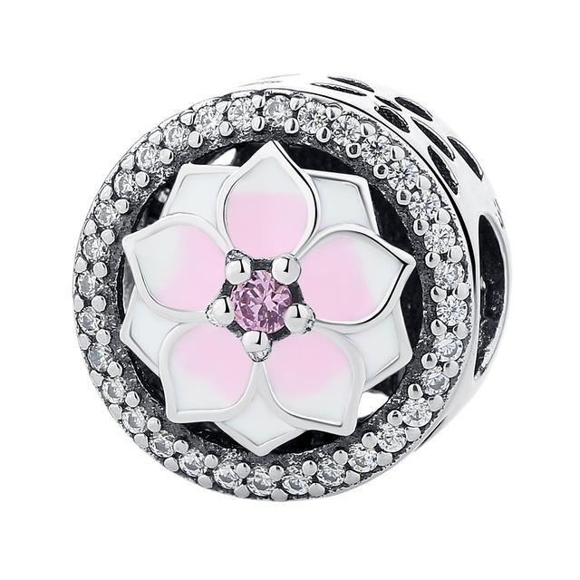 2022 New 925 Sterling Silver Butterfly of Flower Fit Original Charm Bracelet DIY Fashion Silver 925 Jewelry Making