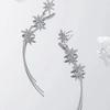 S925 Silver Starry Tassel Earrings: Elegant Eight-Pointed Star Design for Women