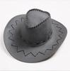 Men's and Women's Cattle Sun Hats Grassland Wide Brimmed Hats Western Cowboy Hats Large Brims, Xinjiang Top Hats Suede