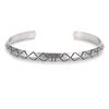 2023 Retro Men's Geometric Woven Cable Open Bangle in Silver-Plated Copper
