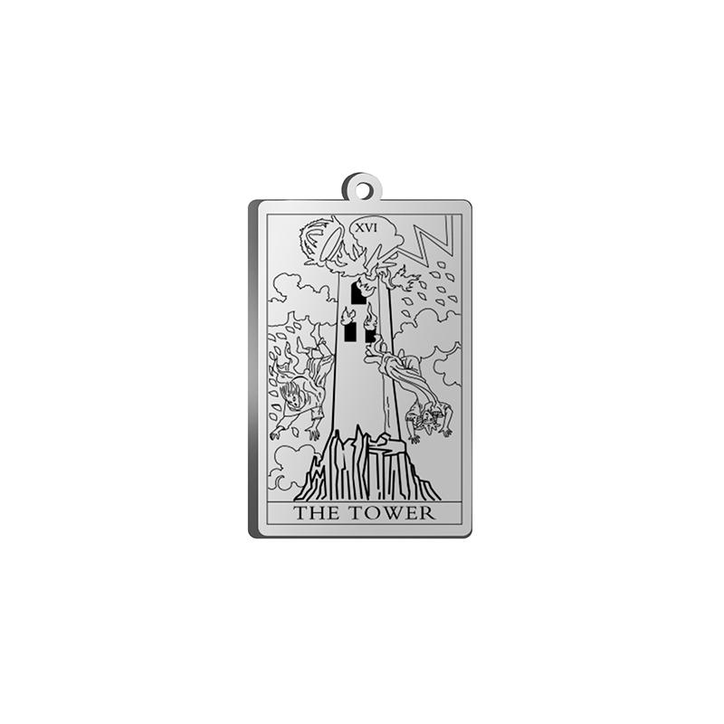 Dawapara Tarot Card Charms for Jewelry Making Astrology Tarot Cards Major Arcana Magic Amulet Stainless Steel Pendants