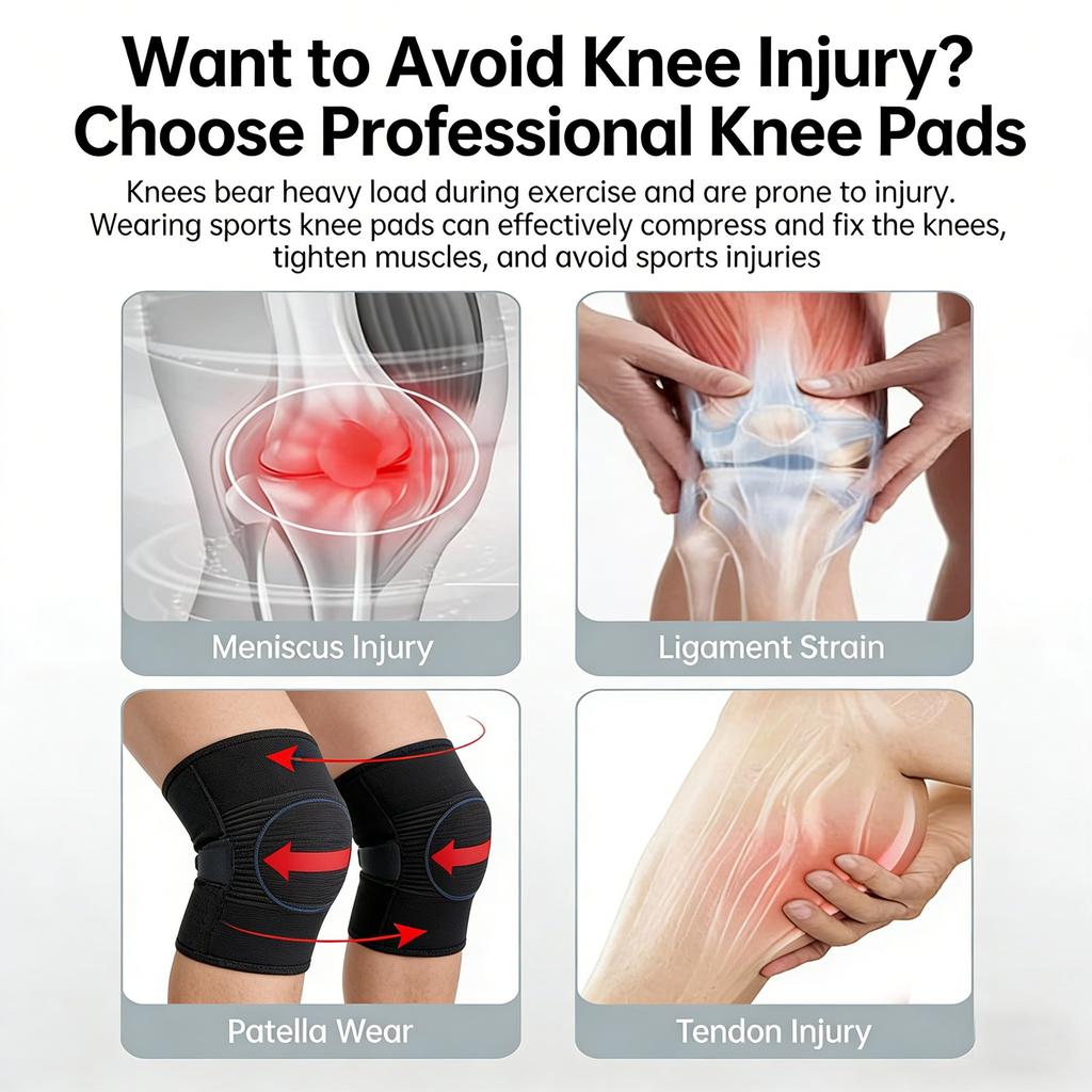 Sports Knee Pads For Basketball, Men's And Women's Running, Football, And Badminton Right Leg