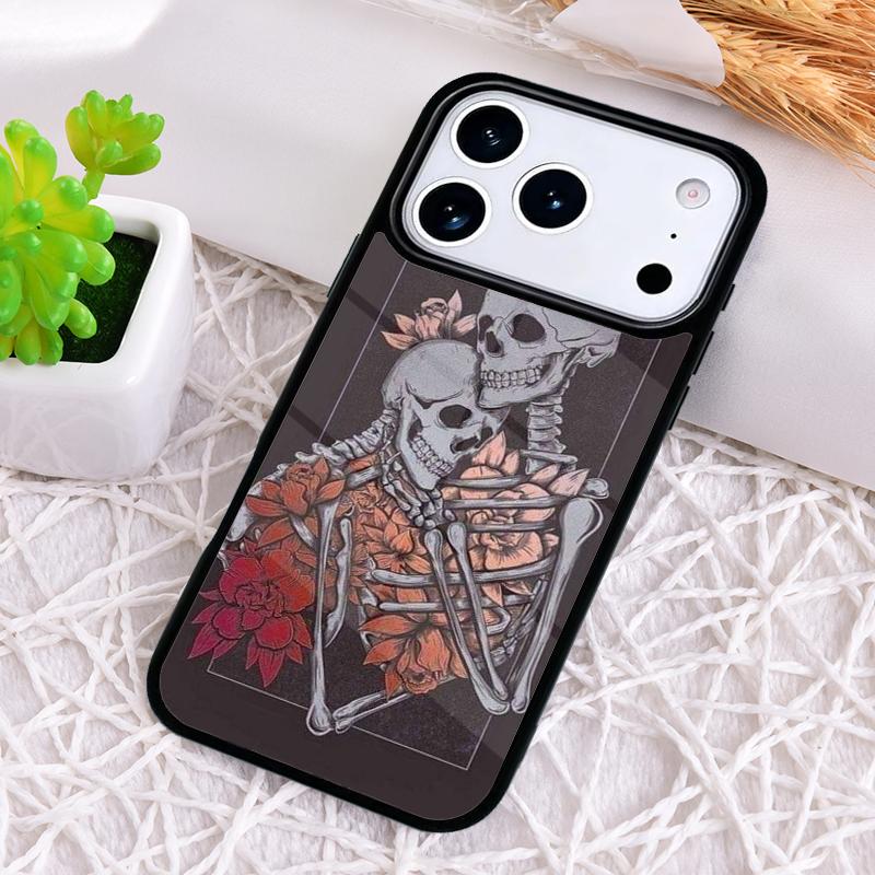 Trippy Skeleton Shockproof Phone Case for iPhone 17 Air 16e 15 11 12 14 13 Pro Max Cover Coque