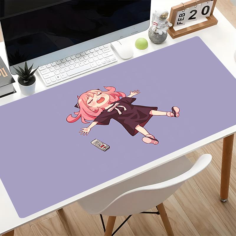 Mouse Pad Kawaii Anime Desk Mat Varmilo Keyboard Pad Kawaii Sspyfamily Gaming Accessories Pink Carpet Esports Gamer Mousepad
