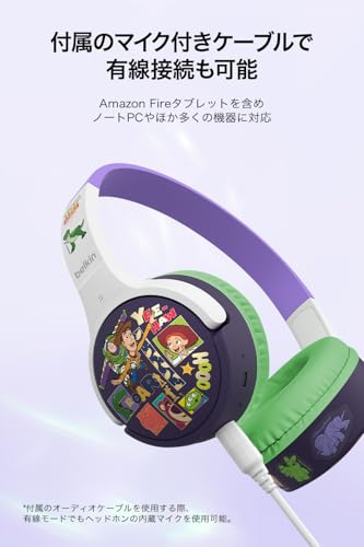 Toy Story Kids Wireless Headphones Bluetooth 5.0 Waterproof Wired Option 30H Playtime with Mic Volume Limiting