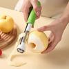 Pelador Descorazonador de Frutas 2 en 1 con Doble Hoja Dentada Descorazonador de Verduras de Acero Inoxidable Mango Ergonómico Herramienta de Cocina
