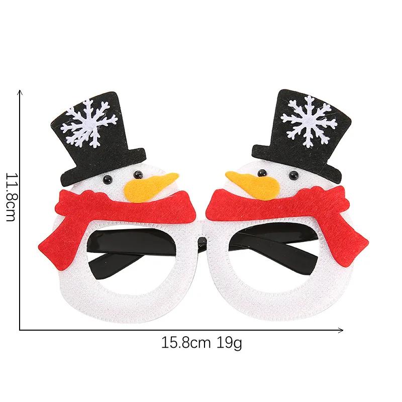 Christmas Glasses Plastic Decorative Glasses Kid Xmax Party Costume Accessory Photo Props Christmas Decoration  Navidad Gift