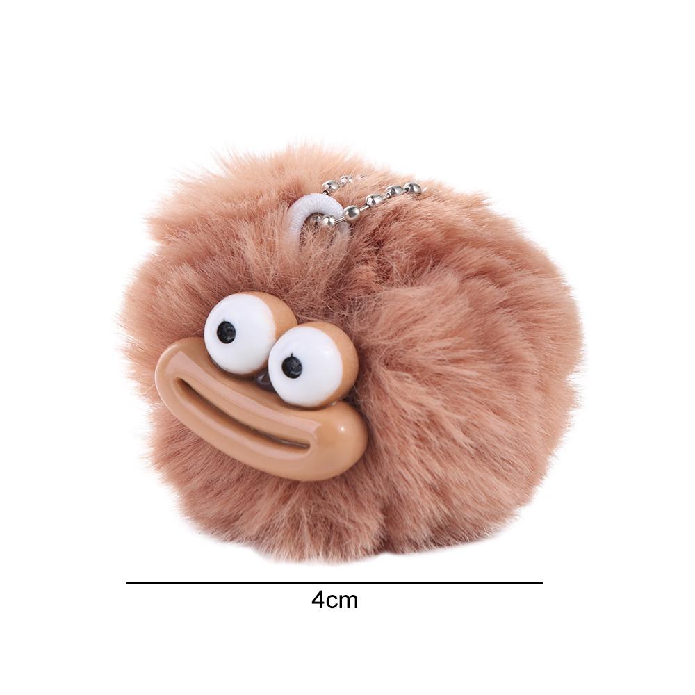 Cartoon Sausage Mouth Keyring Mini Big Mouth Plush Pendant Funny Clown Keychain Backpack Decor