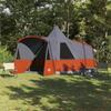 Teepee Tent for 8 Persons Gray and Orange 720 x 465 x 295 cm