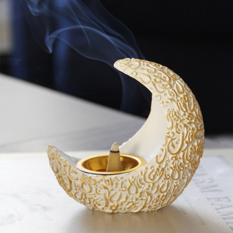 Moon Resin Incenses Burners Aromatherapies Incenses Burners for Creating Calming Environment in Homes Workspaces