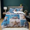Beach Starfish Quilt Cover Three-Piece Digital Printing Pillowcase Bedding