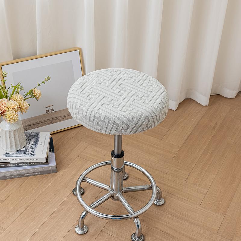 Round Chair Cover Half-pack Stool Cover Beauty Salon Swivel Chair Cover Bar Stool Cushion Lift Protection Cover