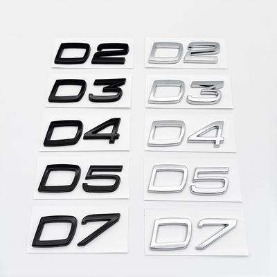 1PC ABS D2 D3 D4 D5 D6 D7 Letras de Coche Logo Emblema de Maletero Insignia Pegatina Para Coche S40 S60 V40 V50 XC40 XC60 V70 V60 S90 C30 XC90
