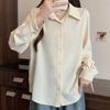Navava Women S Simple baSic Plain Long Sleeve Shirt Nb2883
