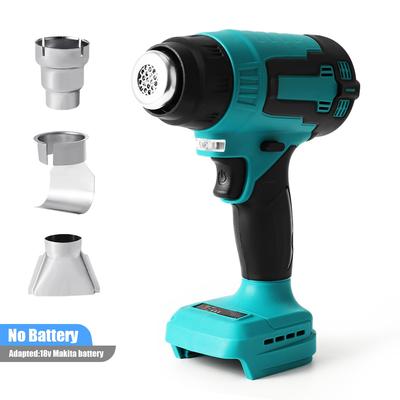 500W Kablosuz Sıcak Hava Makinesi18V Şarj Edilebilir Li-Pil Hızlı Isınma Isı Tabancası Shrink Ambalaj Isıyla Daralan Tüp PVC için