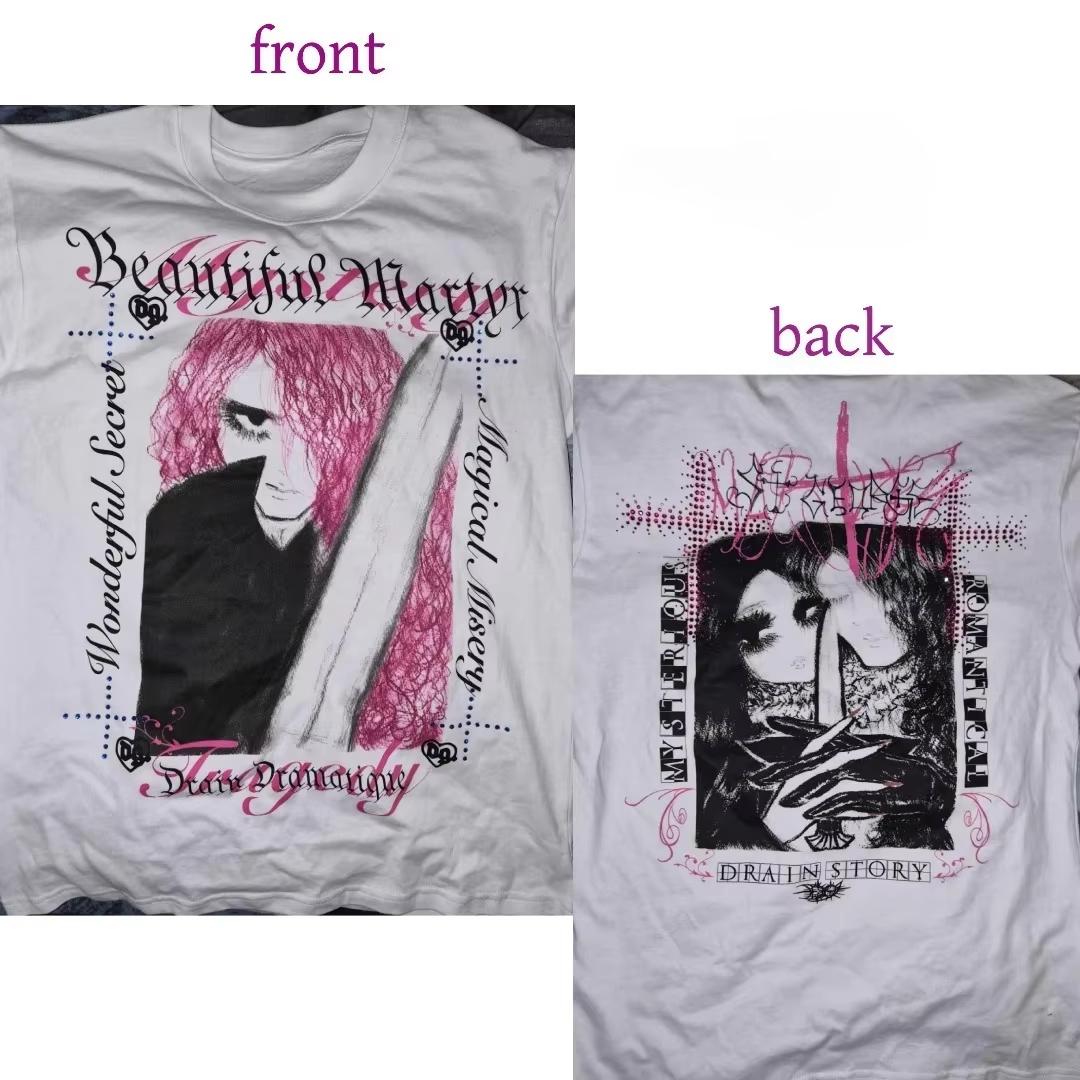 

The Cure Красива Мучениця Графічний Принт Чоловіча та Жіноча Вільна Футболка з Коротким Рукавом Повсякденний Розкішний Одяг для Всіх Сезонів 4XL