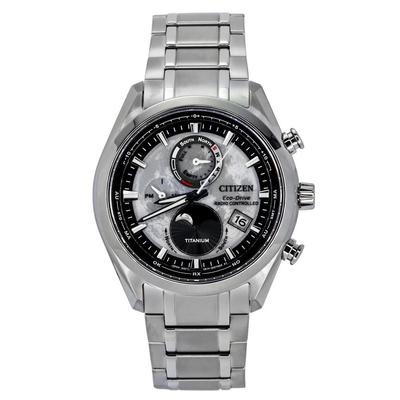 Eco-Drive Tsuki-yomi Super Titanium Radio Controlled Szara tarcza BY1010-81H 100M Męski zegarek
