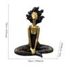 Girl Sculpture Decor Afro Girl Modern Art Figurine Resin Statue Artwork For Bedroom Living Room Study Bookshelf Dorm Apartment