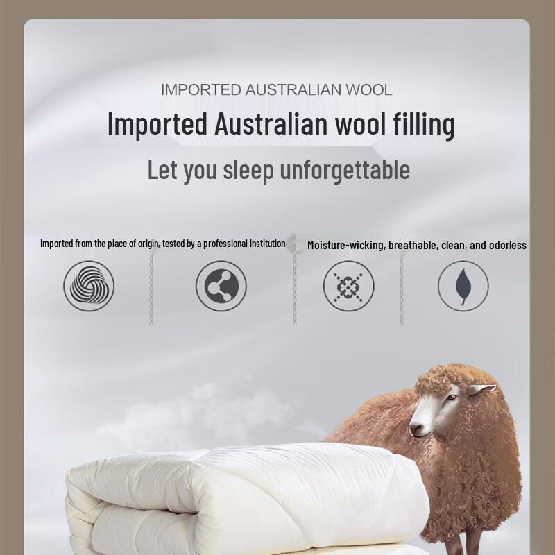 Fuanna Ganzjahres-Bettdecke aus 100 % Wolle