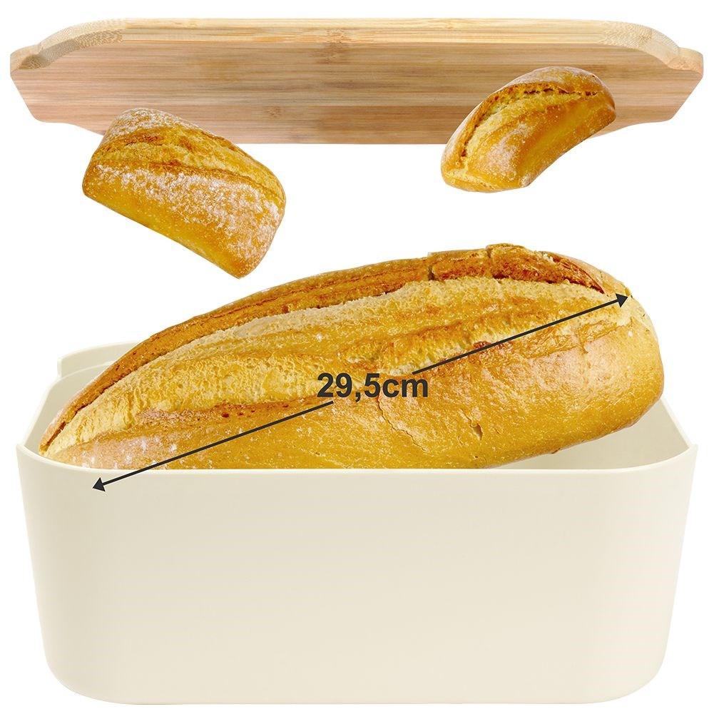 BREAD BOX WITH BAMBOO BOARD CREAM 259303