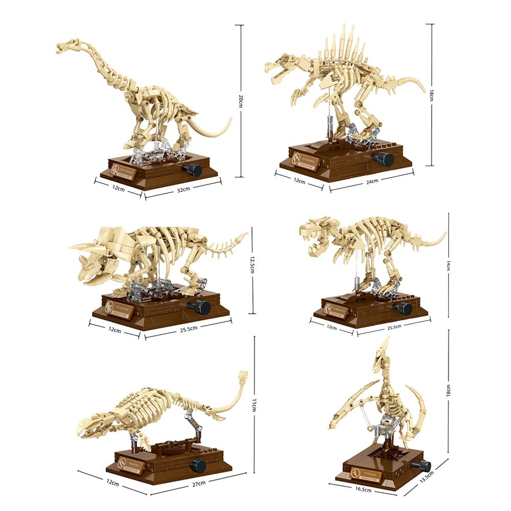 T-Rex Dinozaura Kaulu Skeleta Celtniecības Bloku