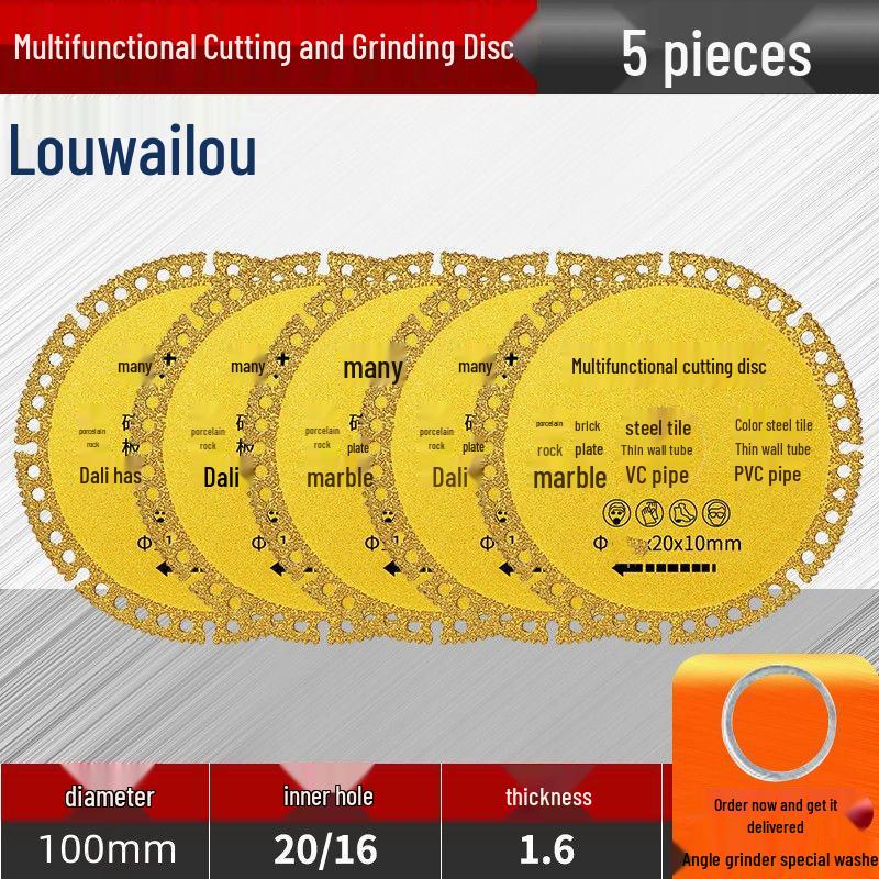 Multifunctional Angle Grinder Disc for Cutting Composite Sheet, Color Steel Tile, PVC, Wood, and Rock Slab