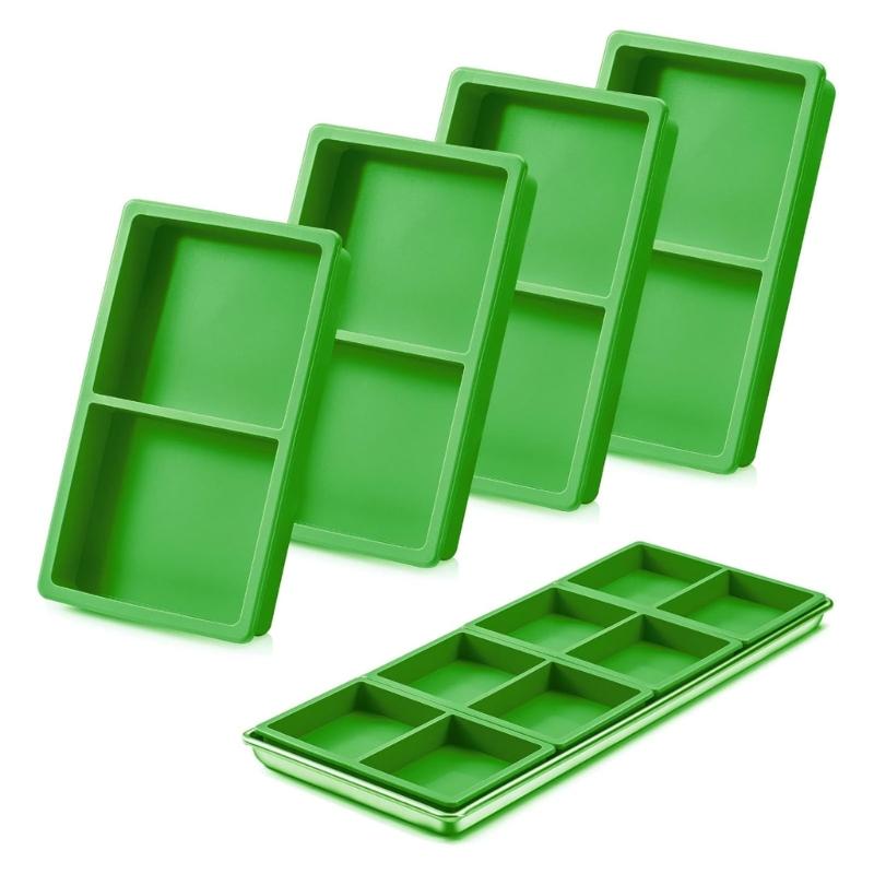 Pack of 4 Reusable Food Molds Silicone Texture Suitable for Freeze Dryer Trays Nonslip Dividers Dishwasher Safe