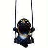 [Vibrant Labrador Retriever] Vibrant resin Labrador puppy, wearing glasses and a gold chain | Swinging on a rope, hanging decora
