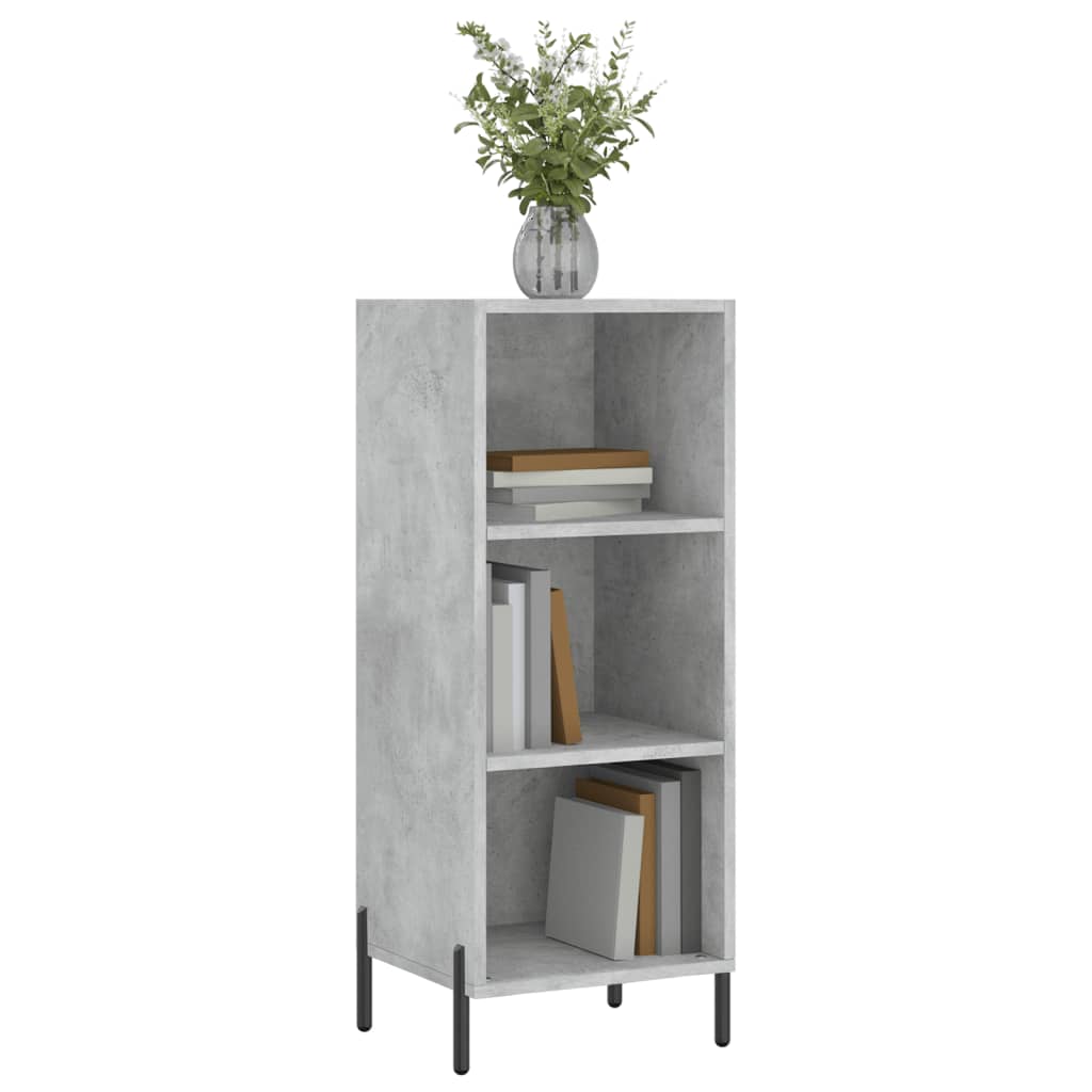 Vidaxl Szafka, Szarość Betonu, 34,5X32,5X90Cm, Materiał Drewnopochodny